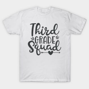 Third Grade Squad Back to School Student Kids T-Shirt